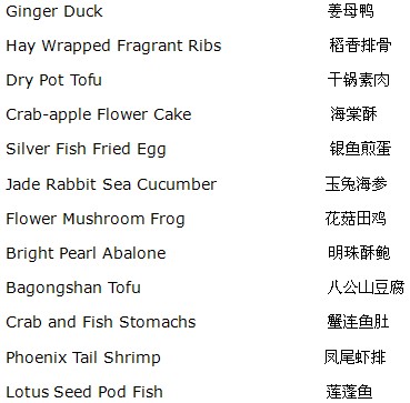 Hui Cuisine Menu
