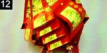 Step12 for Making A Chinese Lantern from hong bao