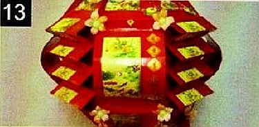 Step13 for Making A Chinese Lantern from hong bao