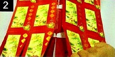 Step2 for Making A Chinese Lantern from hong bao