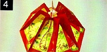 Step4 for Making A Chinese Lantern from hong bao