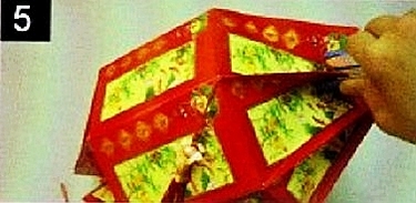 Step5 for Making A Chinese Lantern from hong bao