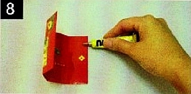 Step8 for Making A Chinese Lantern from hong bao