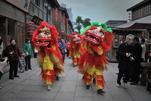 Chinese folk dance, lion dance