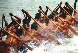 Dragon boat racing at the dragon boat festival
