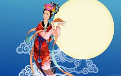 Chang'e and mooncakes