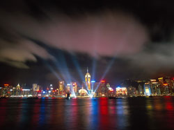 night scenery of Victoria Peak