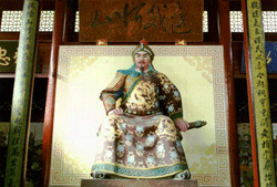 A portrait of Yuefei on the shore of West Lake in Hangzhou