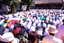 Muslims celebrating the festival