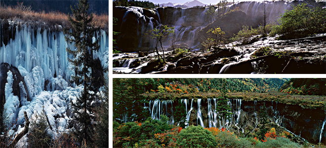 Jiuzhaigou Nuorilang Waterfall