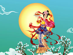 Chang'e flying to the moon