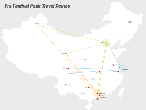 Chinese new year travel map