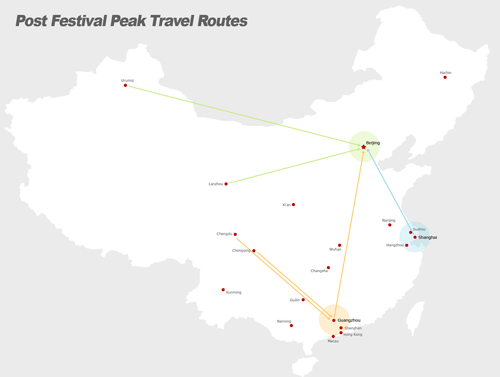 Chinese New Year travel map