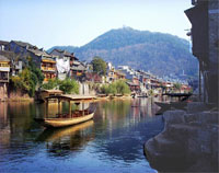 Fenghuang Ancient Town at dusk