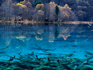 A gemstone-like lake in Jiuzhaigou Nature pak