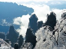 Zhangjiajie snow scenery in winter