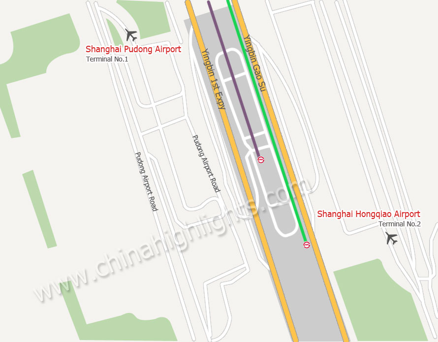 shanghai international airport terminal map