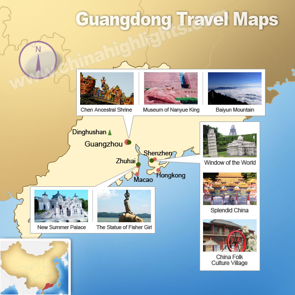 Guangdong Attractions Map