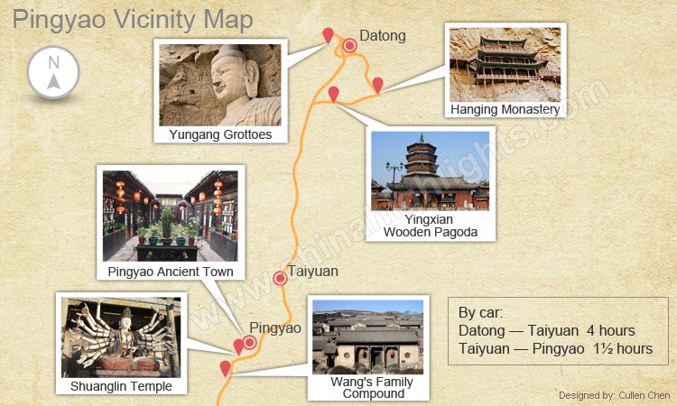 Pingyao Vicinity Map