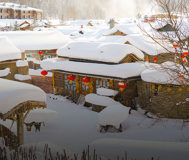 china snow town