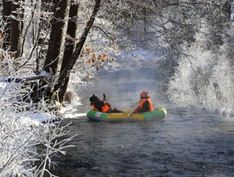 rafting on hot spring river