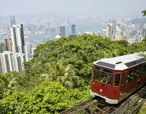 Peak Tram up Victoria Peak